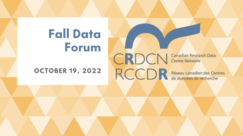 CDRCN Fall Data Forum